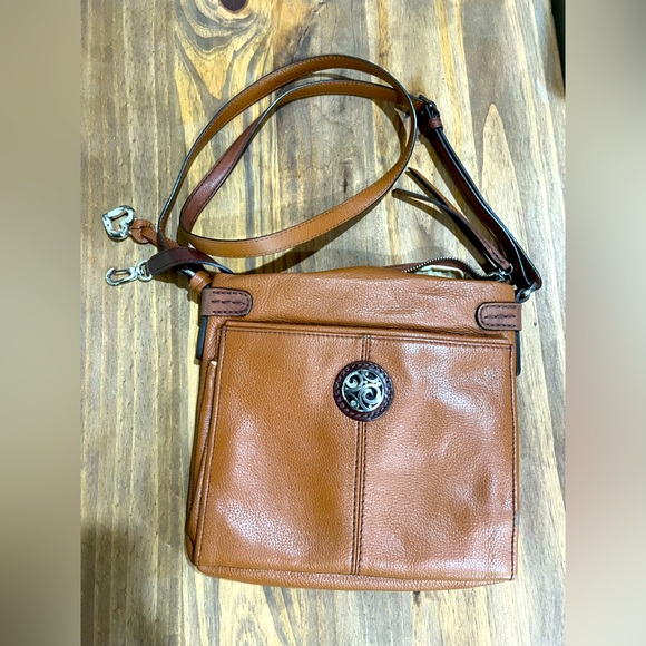 Brighton Handbags - Brighton London Groove Izzy Messenger Bag Tan Leather